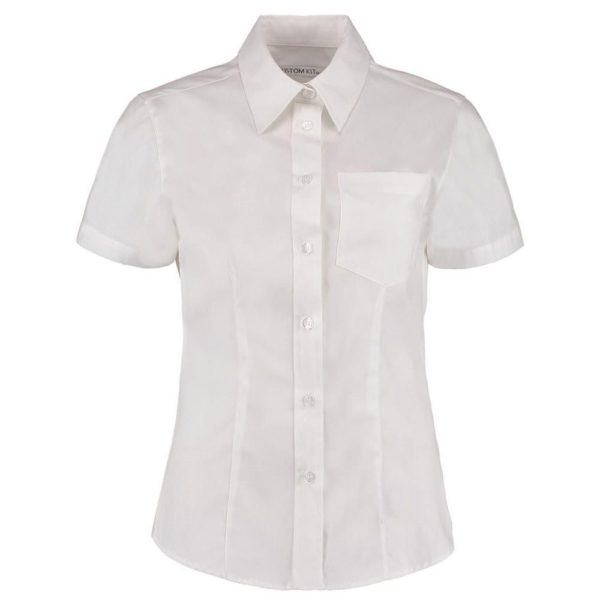 Kustom Kit KK719 Ladies Premium Short Sleeve Tailored Oxford Shirt Cressco