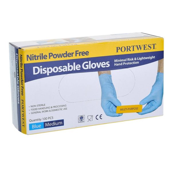 Portwest A925 Powder Free Nitrile Disposable Glove Cressco