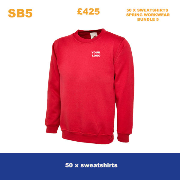 50 x Sweatshirts Spring Workwear Bundle 5 Cressco Corporate Clothing