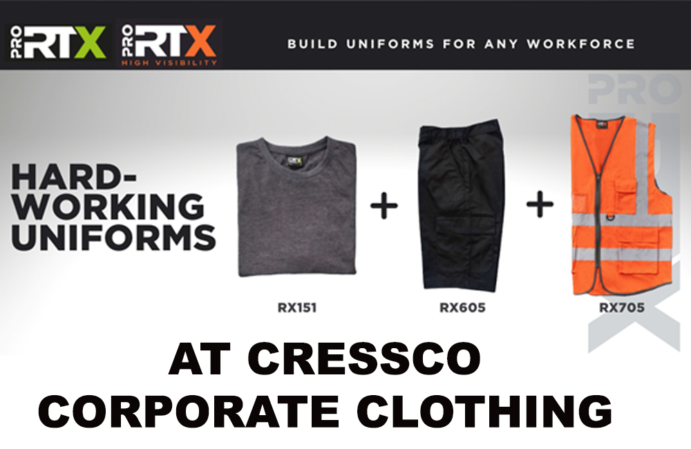 Pro RTX Hard Working Uniform banner Pencarrie Cressco Corporate Clothing