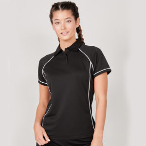 LV370 Finden and Hales Ladies Performance Piped Polo Shirt Cressco Corporate Clothing