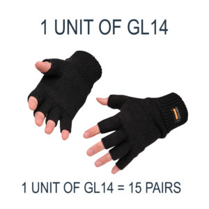 UNITGL14 1 Unit of Fingerless Knit Insulated Gloves Cressco Corporate Clothing