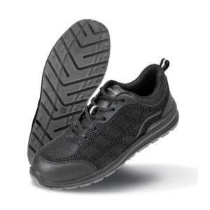 RS456 Result Work-Guard All Black SRA SB Safety Trainers Cressco Corporate Clothing