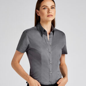 Ladies Premium Short Sleeve Tailored Oxford Shirt
